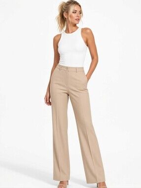 Talbots Beige Wide-Leg Heritage Boot Dress Pants(sz:8)